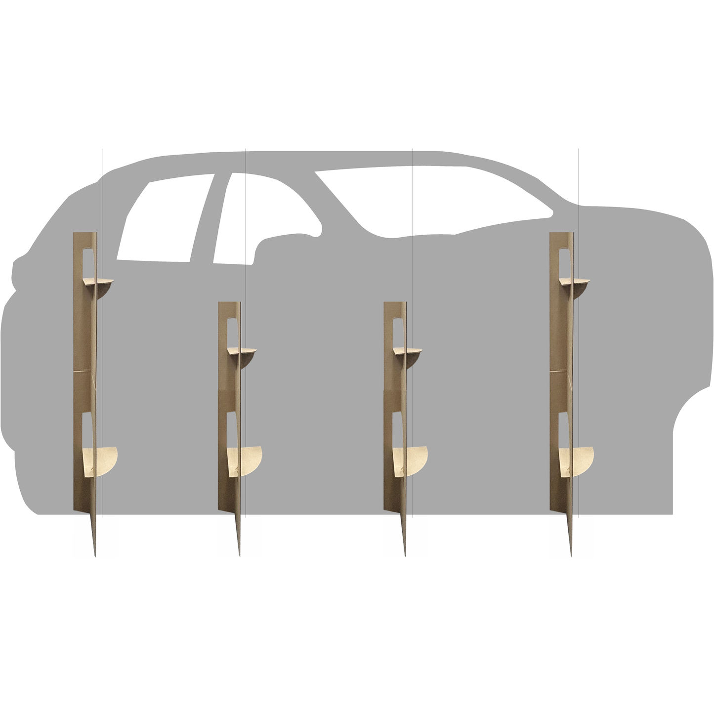 Compact SUV Family Soccer Mom Van Minivan Car Stand In Cardboard Cutout