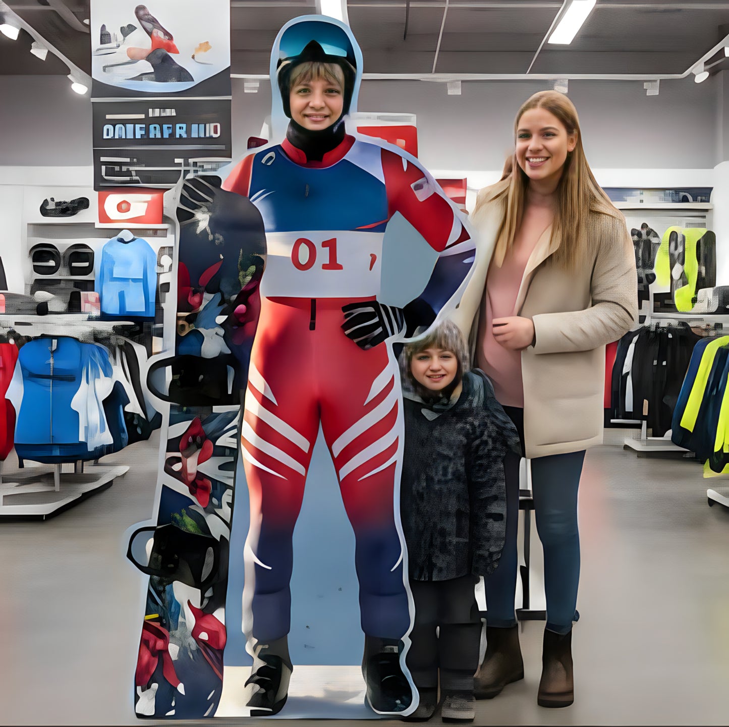 Alpine Snowboarder Man Guy Winter Sports Stand In Cardboard Cutout