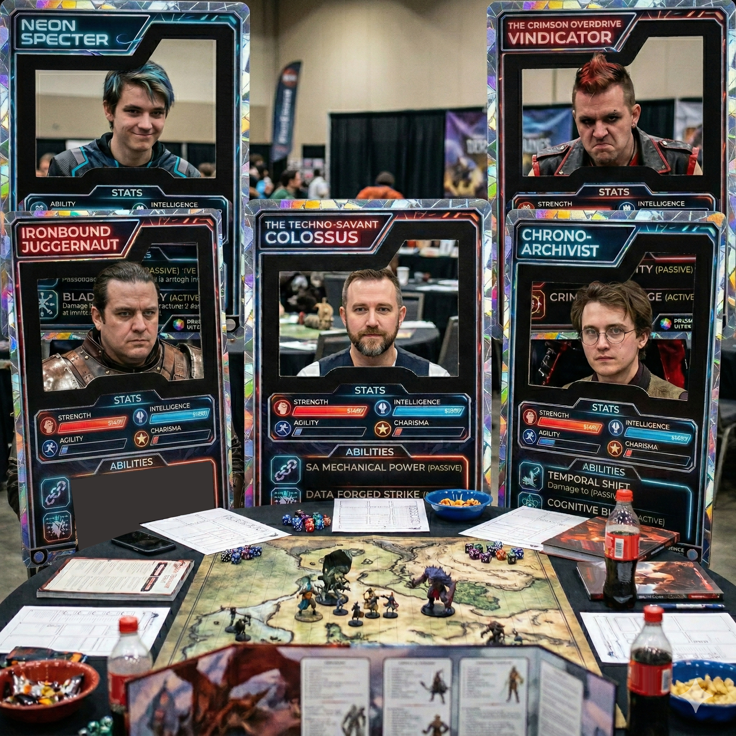 RPG Magic Dungeon Trading Card 5pack Stats Collectible Holographic Stand In Cardboard Cutout