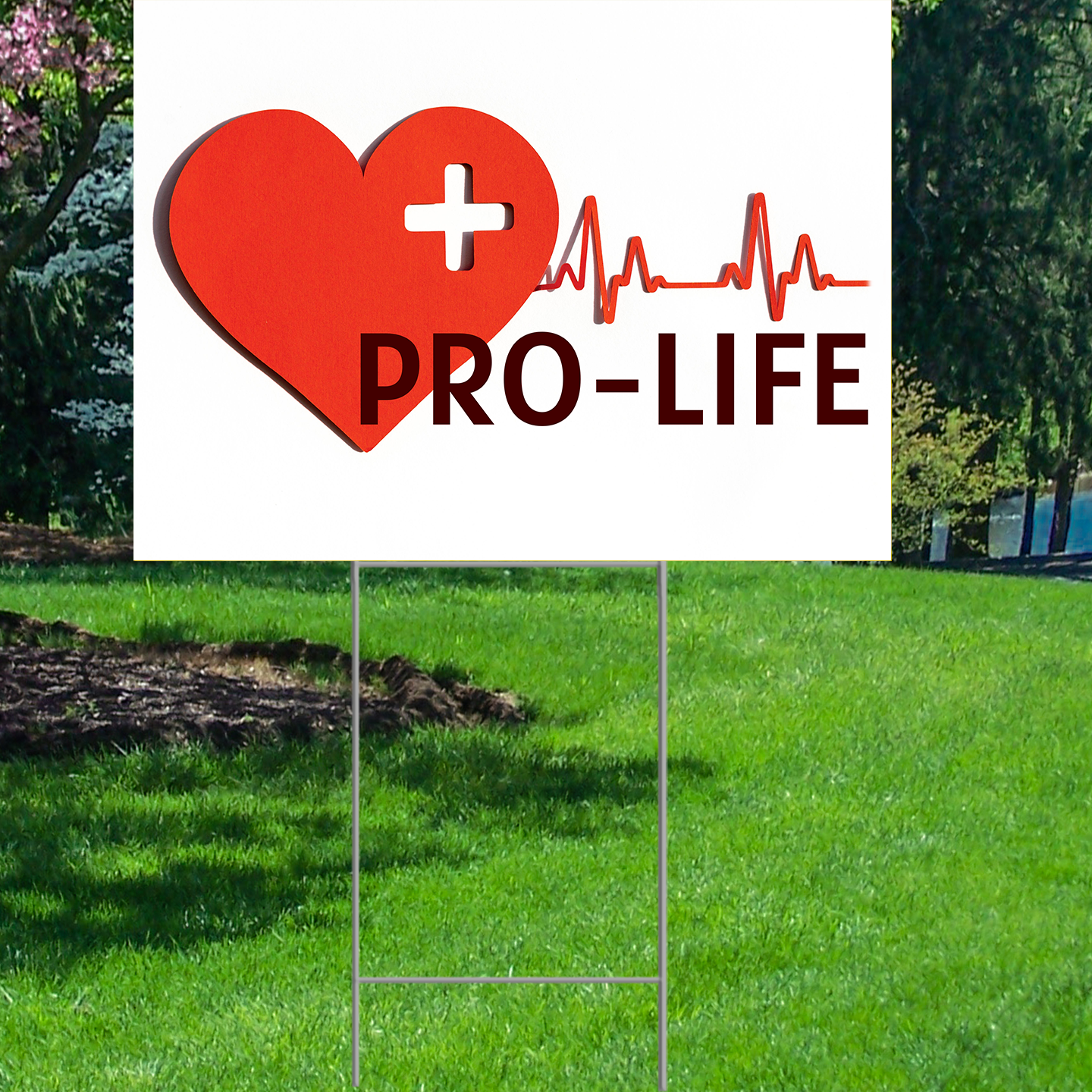 Pro Life Abortion Issue Plastic Yard Sign Lawn Sign