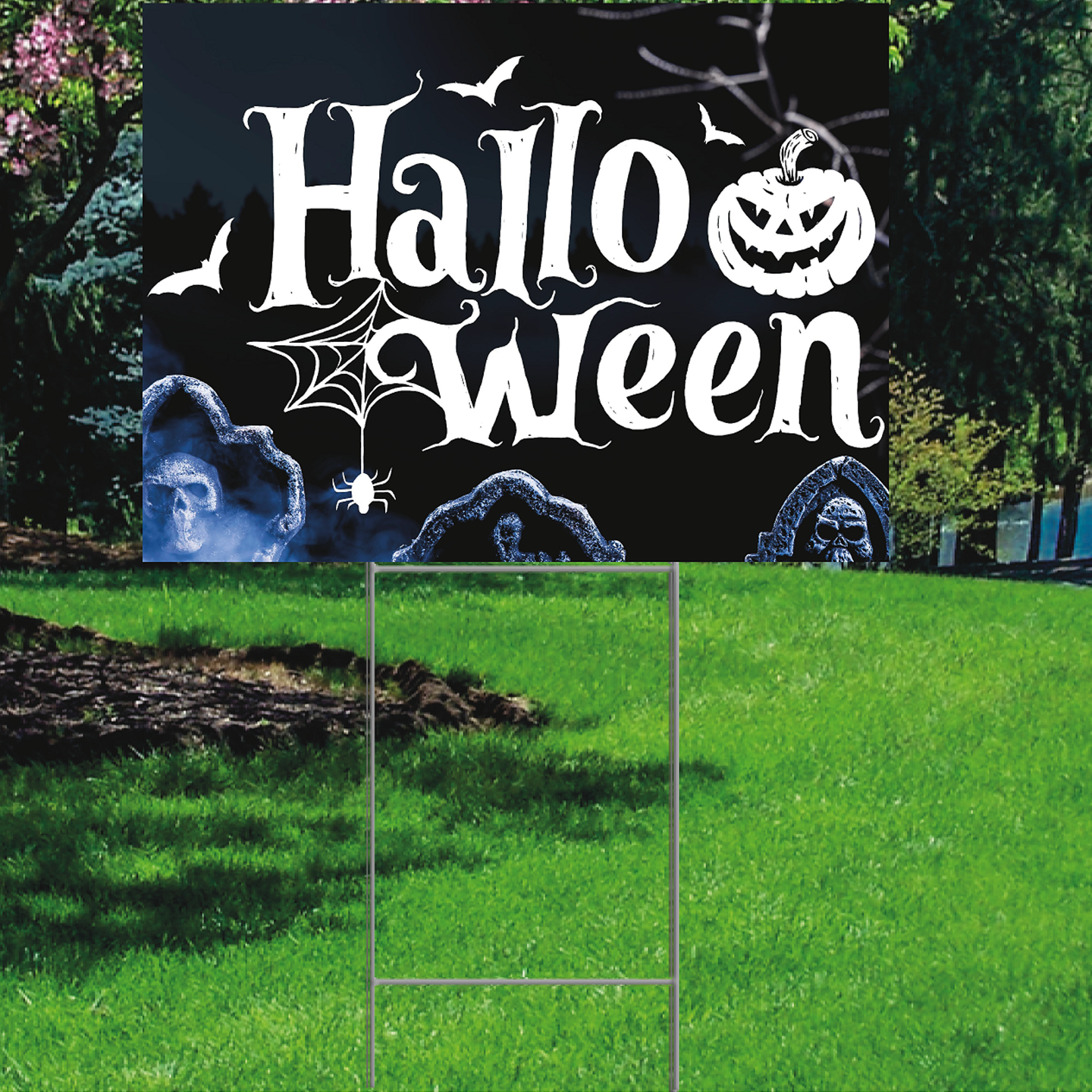 Halloween Lettering Plastic Outdoor Yard Sign Decoration Cutout