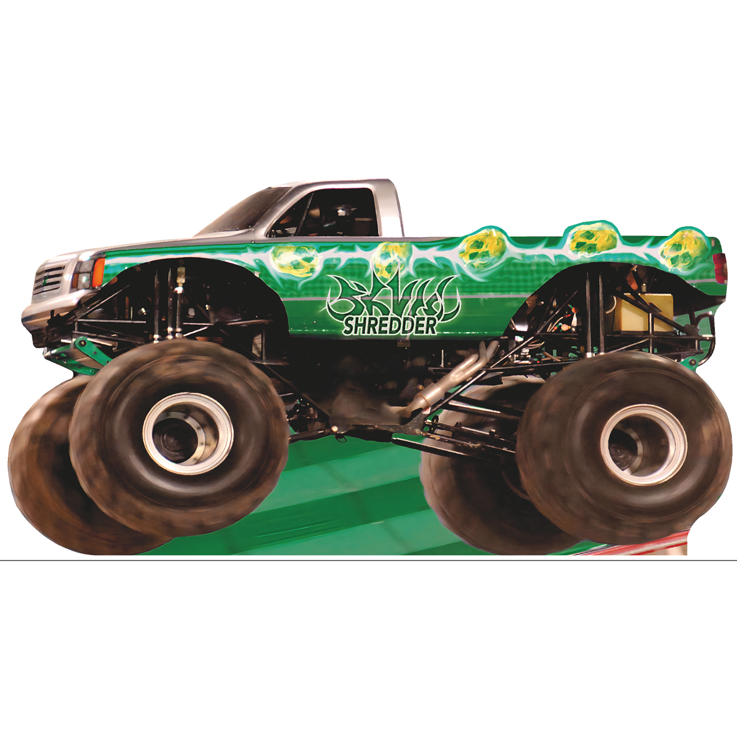 Monster Truck Skull Gravel Shredder Digger Cardboard Cutout