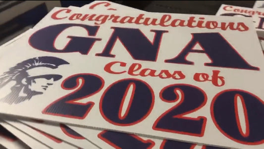 Congratulations GNA class of 2020 Graduation Yard Signs