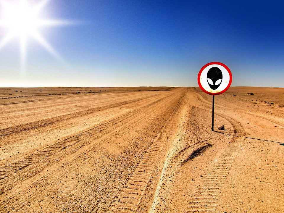 They can't stop all the Life Size Alien Cutouts!