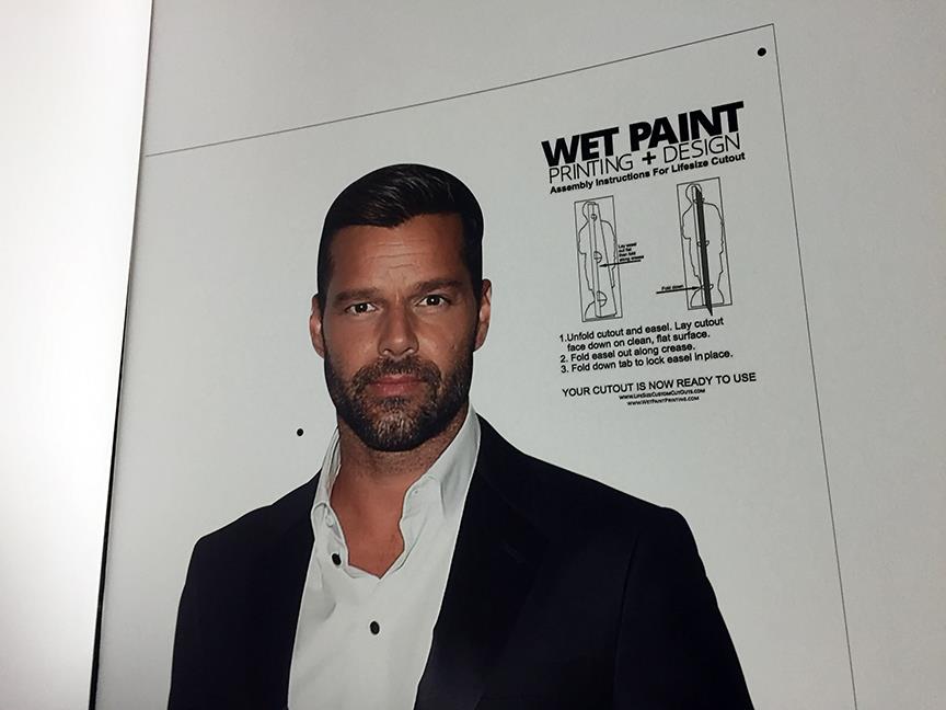 Ricky Martin as a Cardboard Cutout