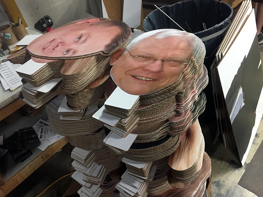 piles of heads ready to ship