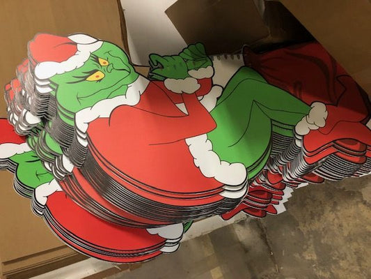 The Grinch cardboard cutouts