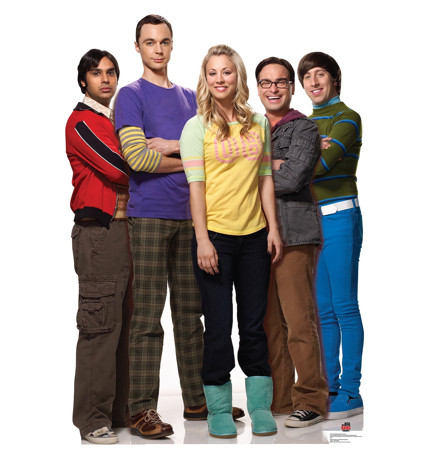 Raj, Sheldon, Penny, Leonard, and Howard Big Bang Theory Cardboard Cutout