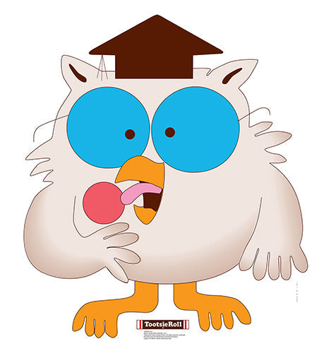 Mr Owl Tootsie Roll Cardboard Cutout