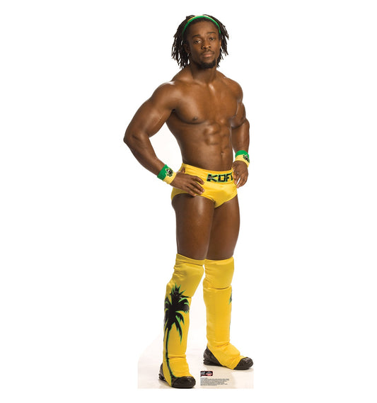Kofi Kingston Yellow Trunks Cardboard Cutout