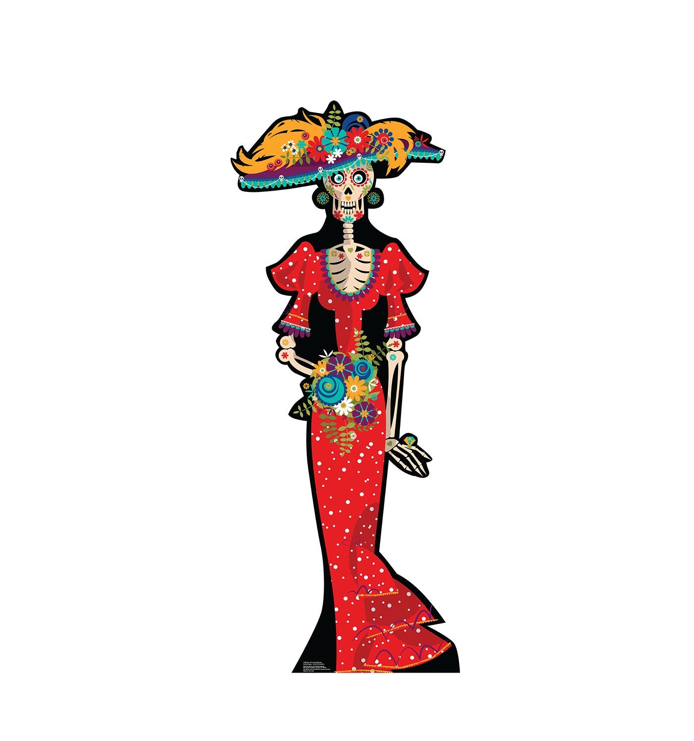 Day of The Dead Woman Cardboard Cutout