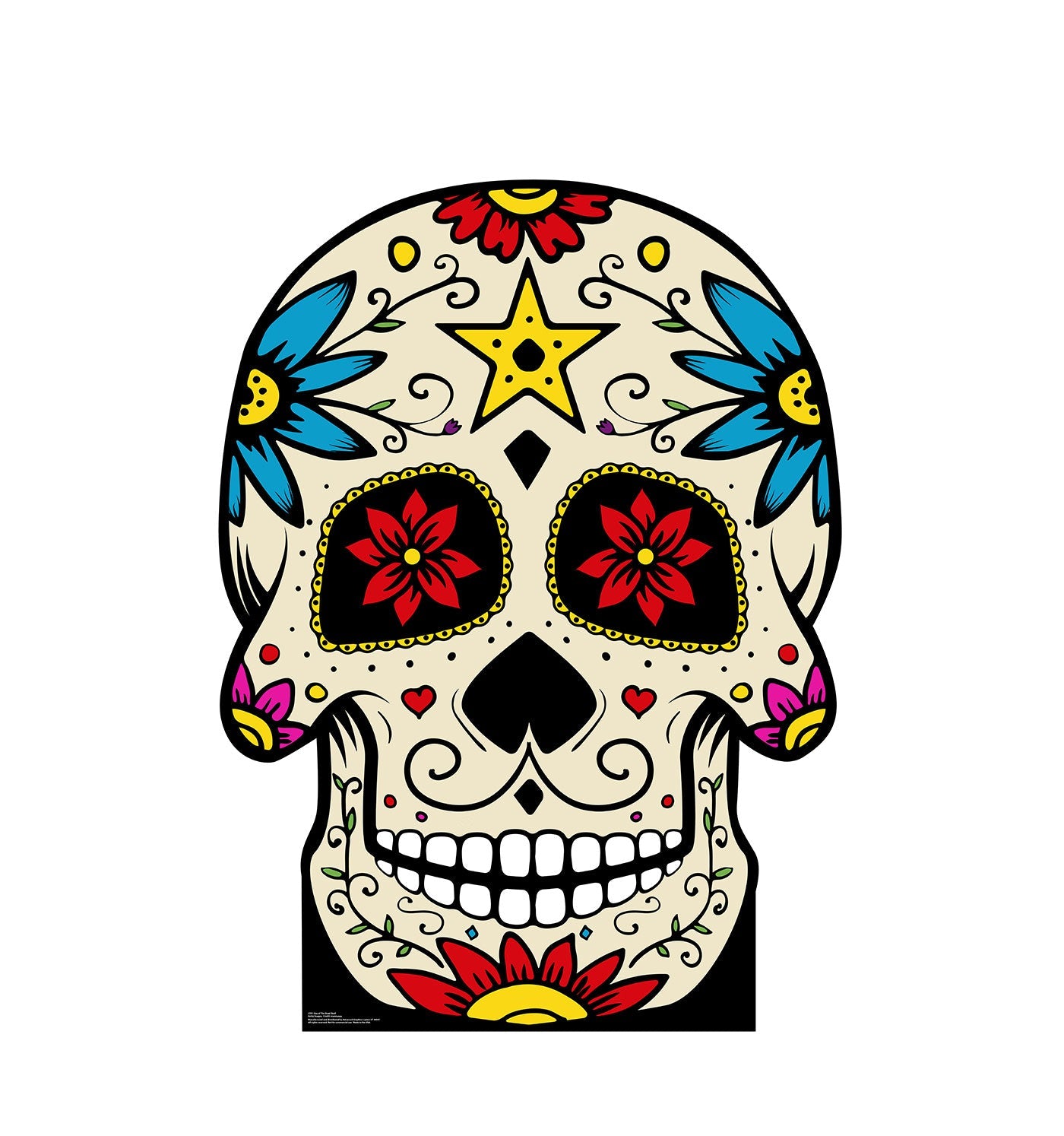 Day of The Dead Skull Cardboard Cutout