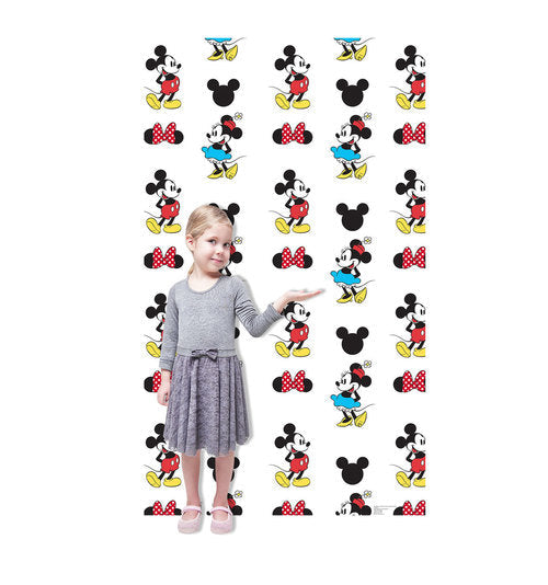 Mickey & Minnie Step and Repeat Backdrop Cardboard Cutout