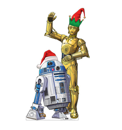 R2-D2 and C3PO Holiday Outdoor Cardboard Cutout
