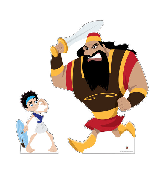 David and Goliath Set Cardboard Cutout