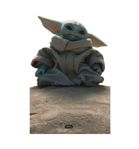 Grogu on Rock (The Mandalorian) Cardboard Cutout