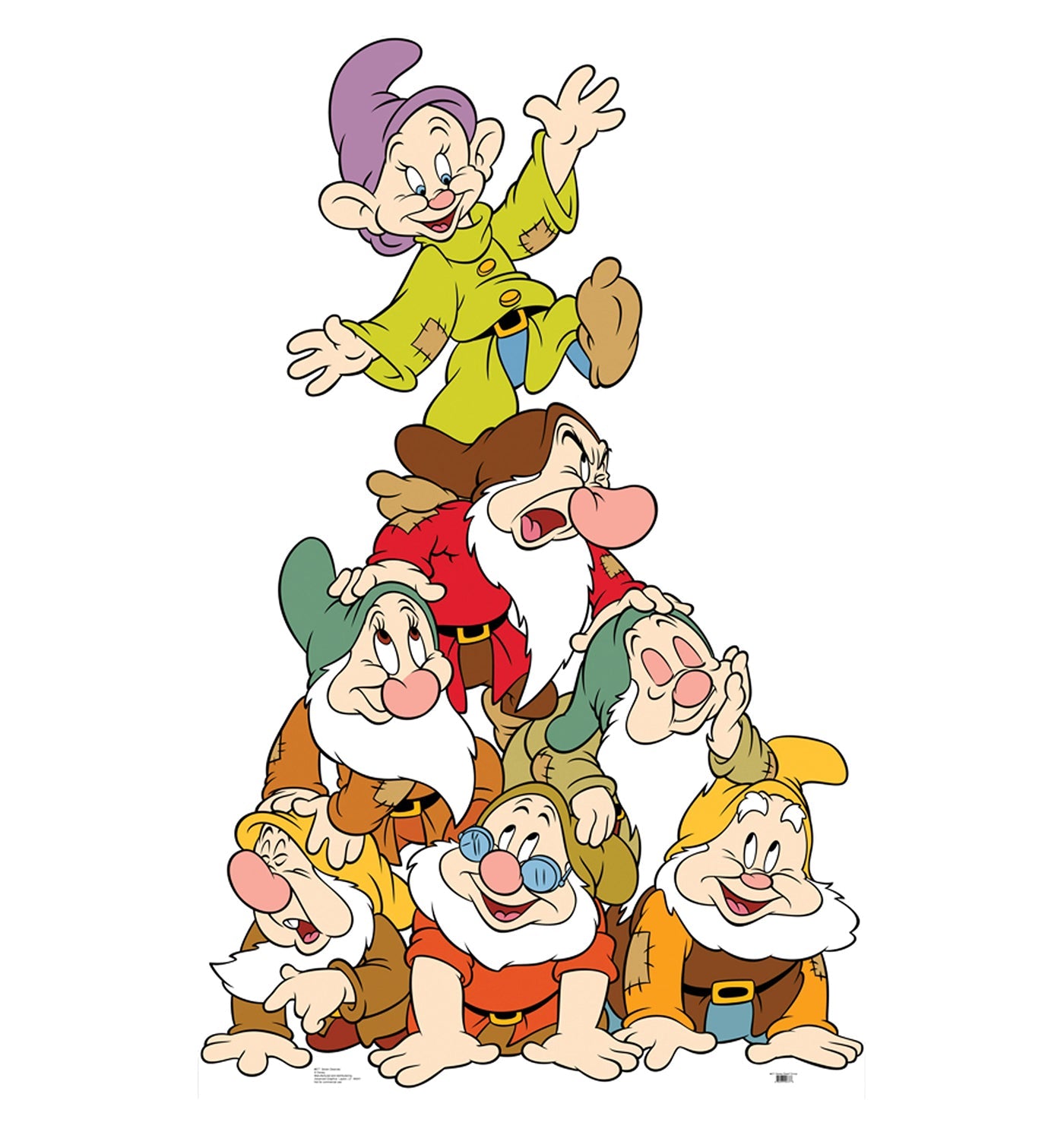 Seven Dwarfs Group Cardboard Cutout