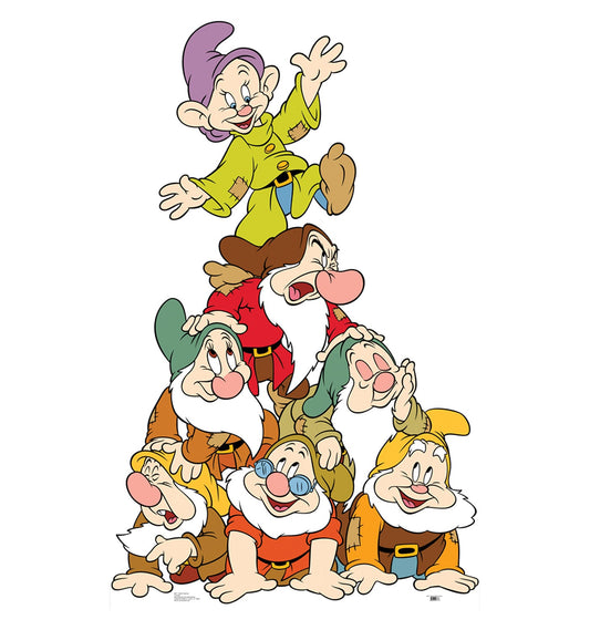 Seven Dwarfs Group Cardboard Cutout