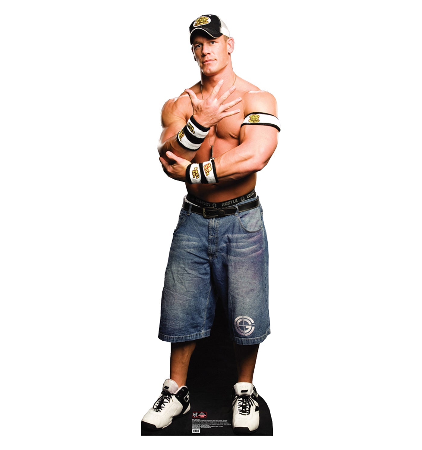John Cena Shirtless Wrist Bands WWE Cardboard Cutout