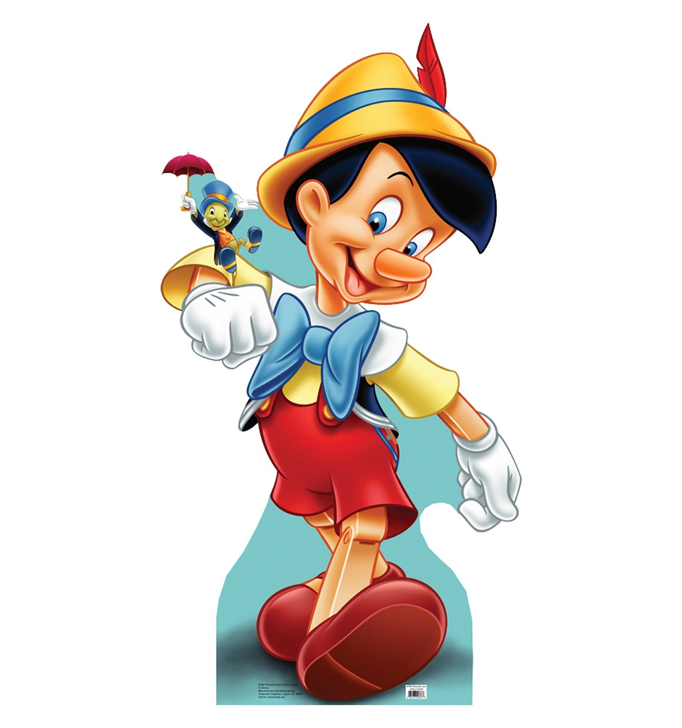 Pinocchio and Jiminy Cricket Cardboard Cutout