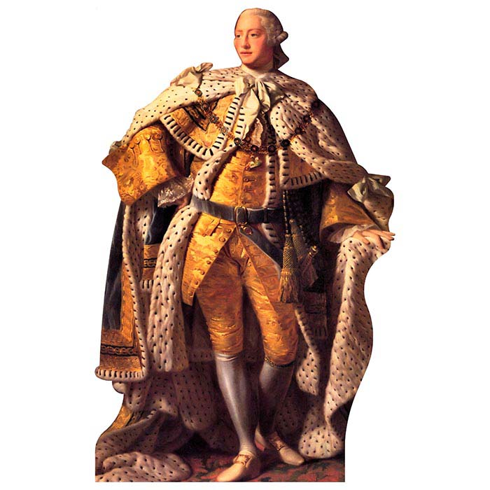 King George III Retouched Painting Cardboard Cutout