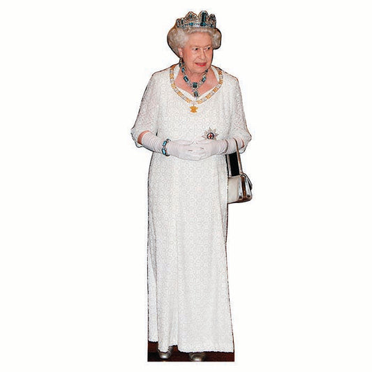 Queen Elizabeth II White Cardboard Cutout