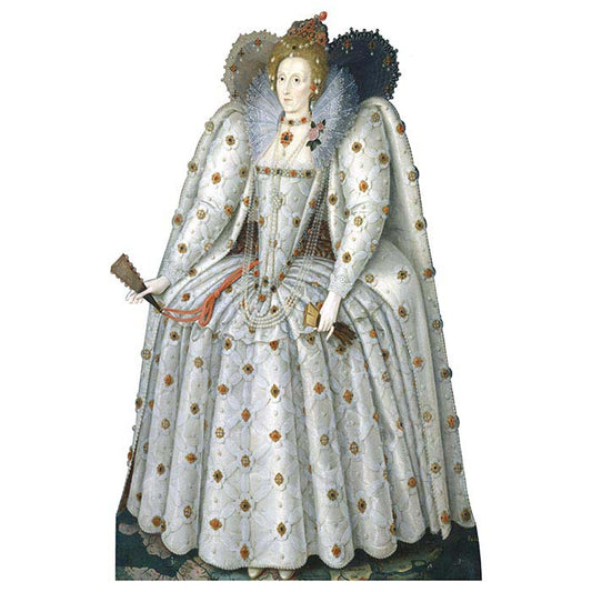 Queen Elizabeth I White Dress Cardboard Cutout