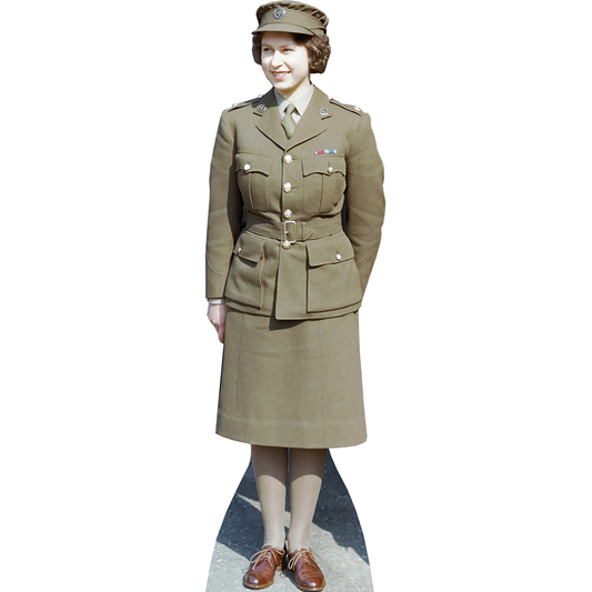 Queen Elizabeth II Military Uniform Cardboard Cutout