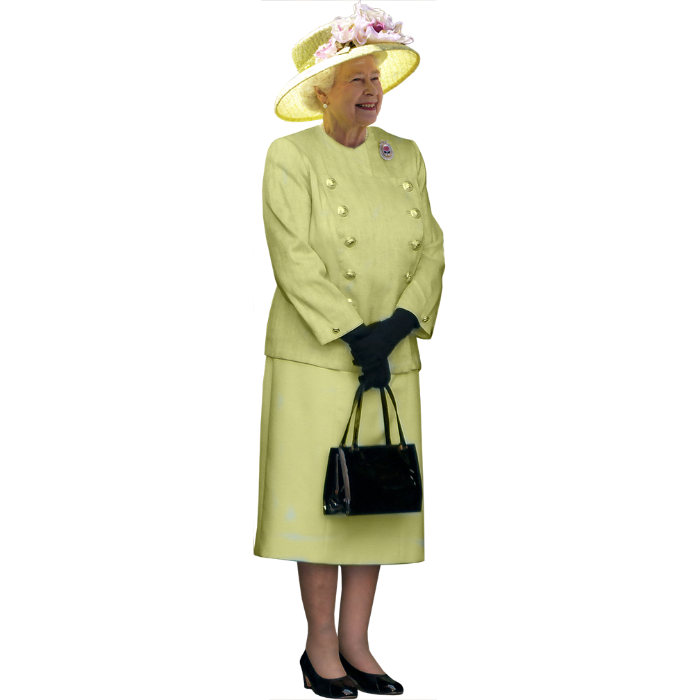 Queen Elizabeth II Dress Cardboard Cutout