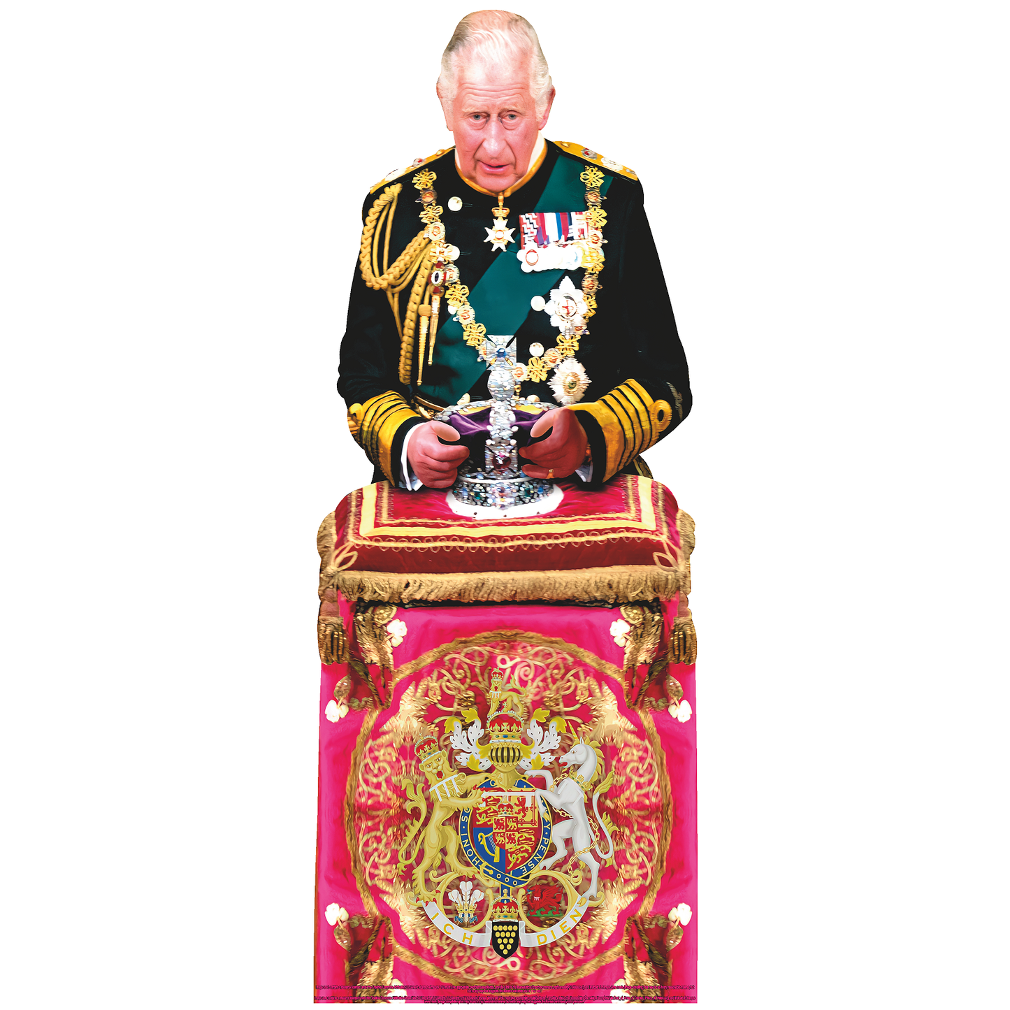 King Charles III Reaching For Crown Cardboard Cutout