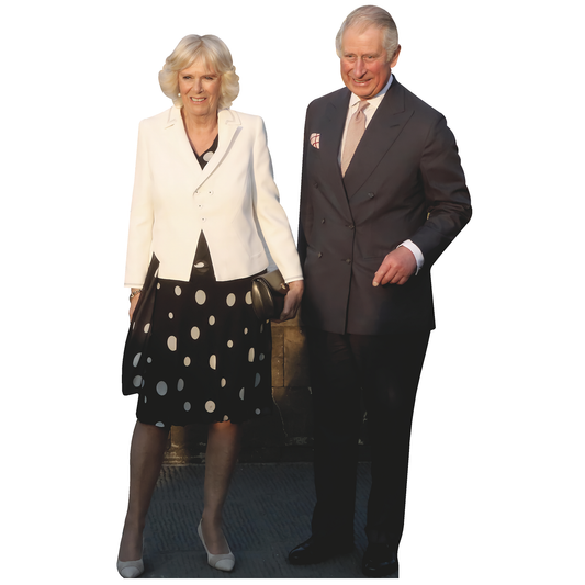 Prince King Charles and Camilla Queen Consort Cardboard Cutout