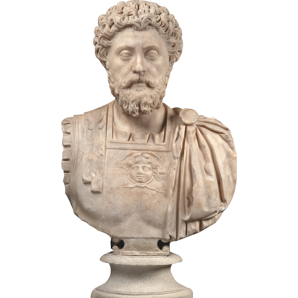 Marcus Aurelius Bust Marble Head Emperor Philosophy Cardboard Cutout