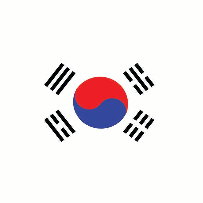 South Korea Flag Cardboard Cutout