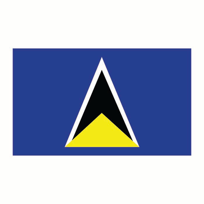 St Lucia Flag Cardboard Cutout
