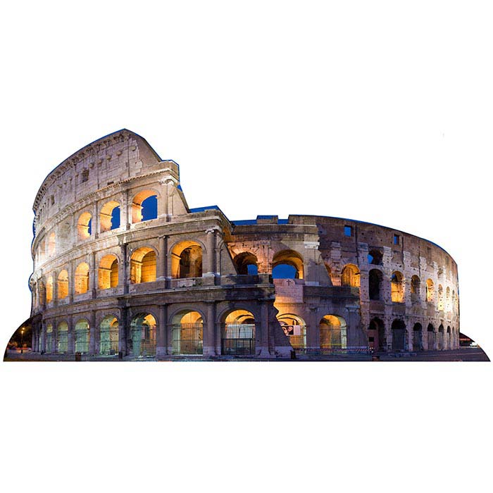 Colosseum Lit At Night Cardboard Cutout