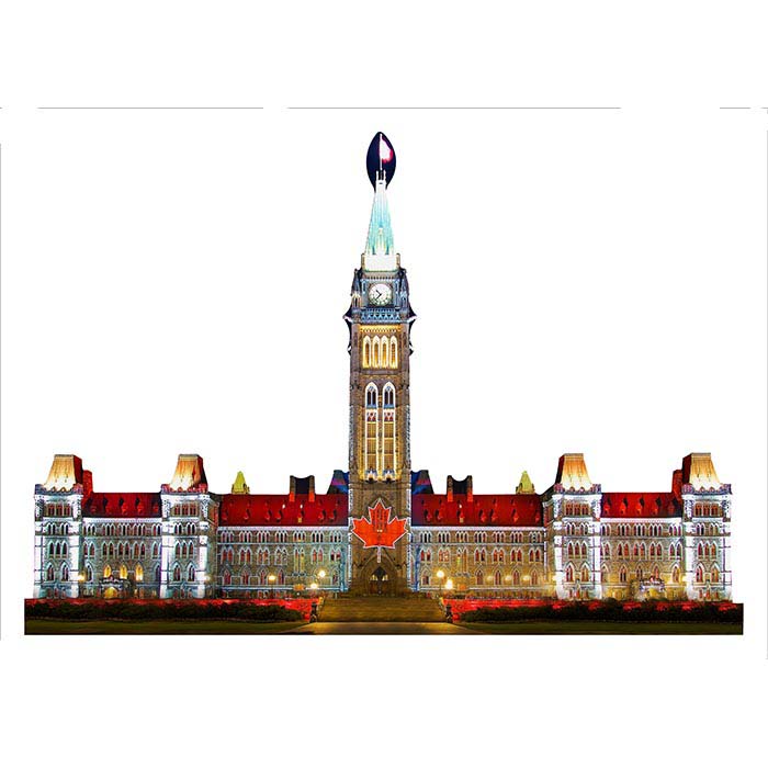 Parliament Hill at Night Cardboard Cutout