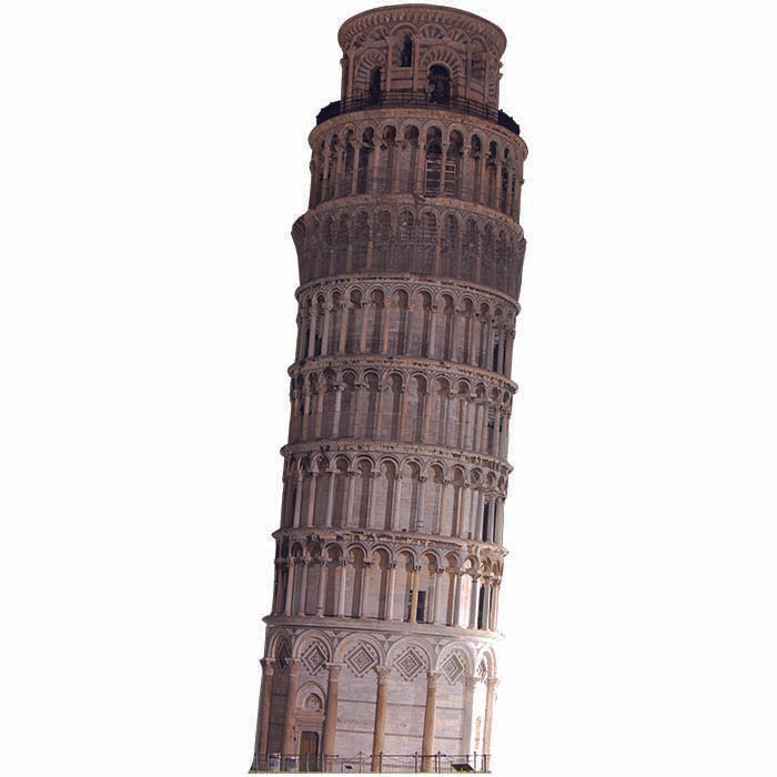 Leaning Tower of Pisa Night Cardboard Cutout