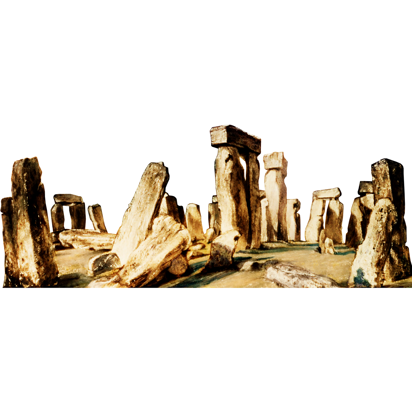 Stonehenge Painting Cardboard Cutout