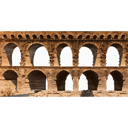 Pont du Gard Aqueduct Bridge Cardboard Cutout