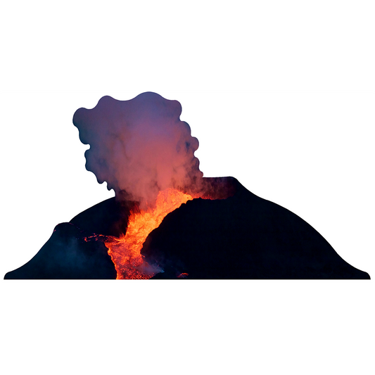 Kalauea Volcano with lava Cardboard Cutout