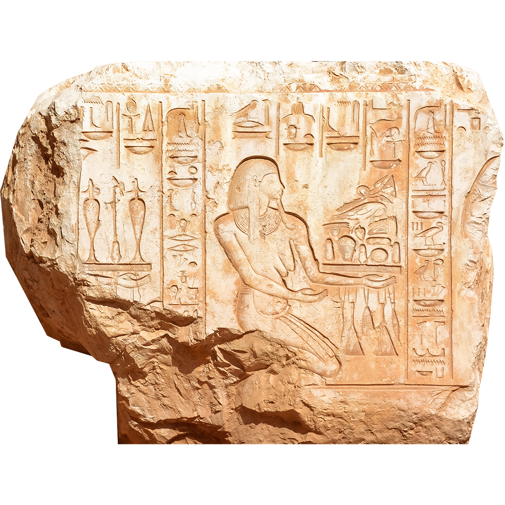Ancient Egyptian Stone Slab Hieroglyphs Cardboard Cutout