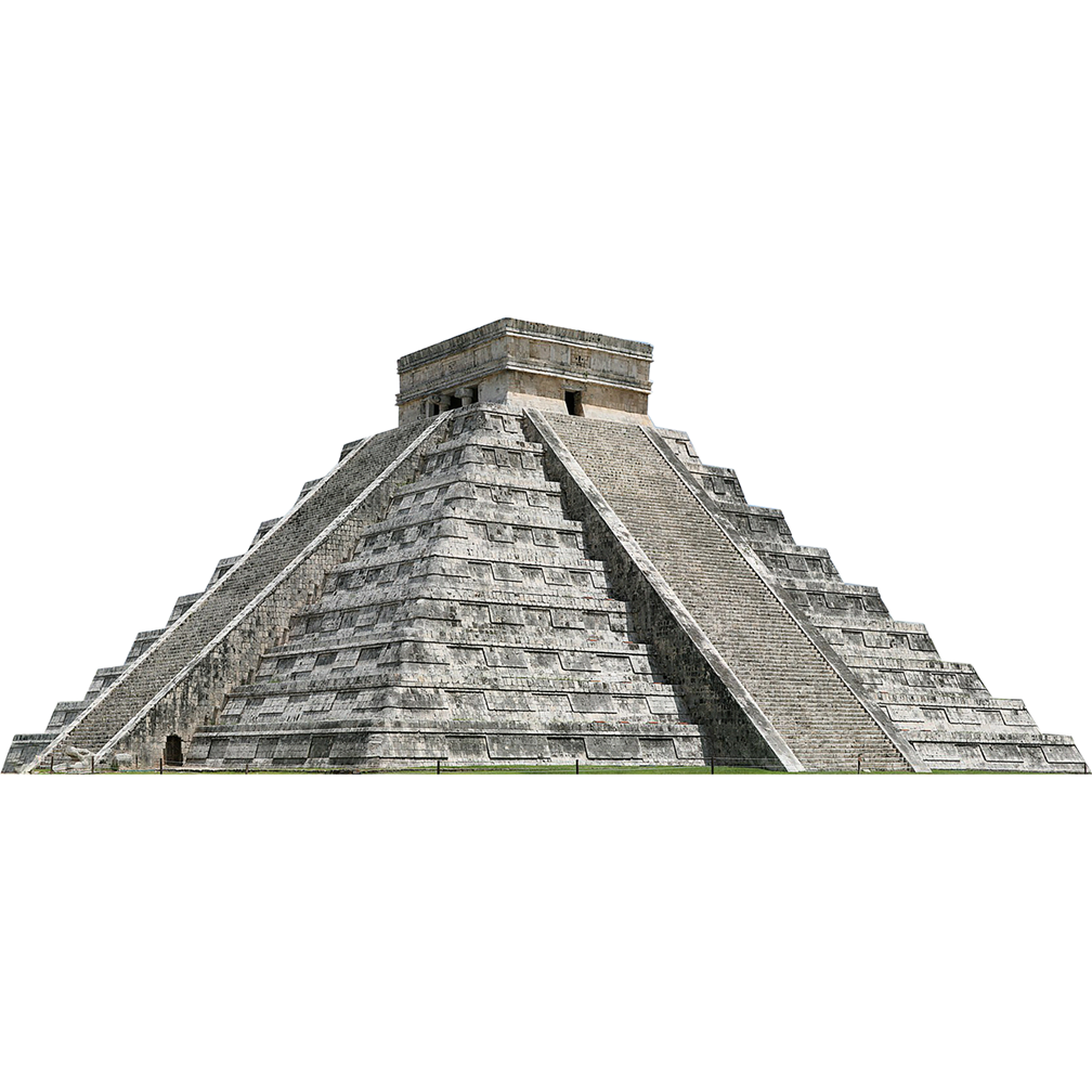 Chichen Itza Mayan Temple of Kukulcan El Castillo at Yucatan Mexico Cardboard Cutout