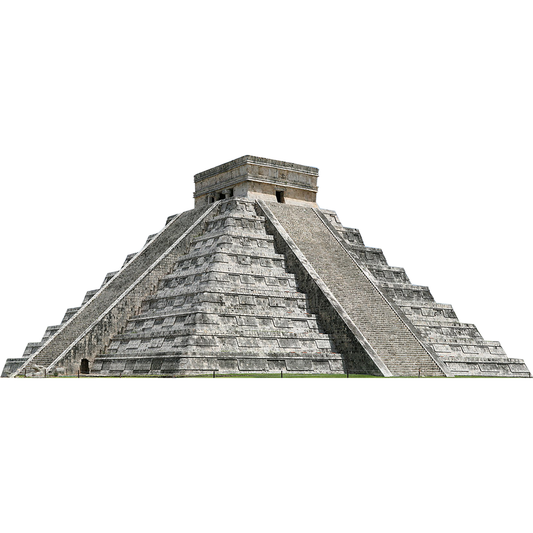 Chichen Itza Mayan Temple of Kukulcan El Castillo at Yucatan Mexico Cardboard Cutout