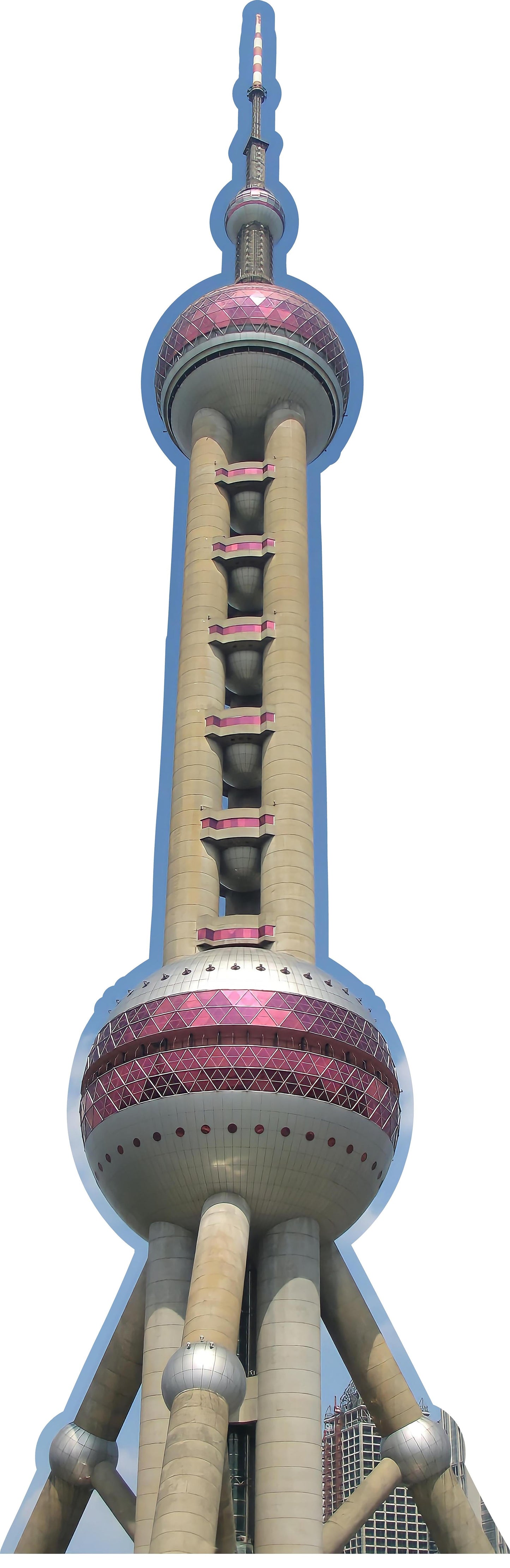 Oriental Pearl Tower Shanghai Radio TV Tower Cardboard Cutout