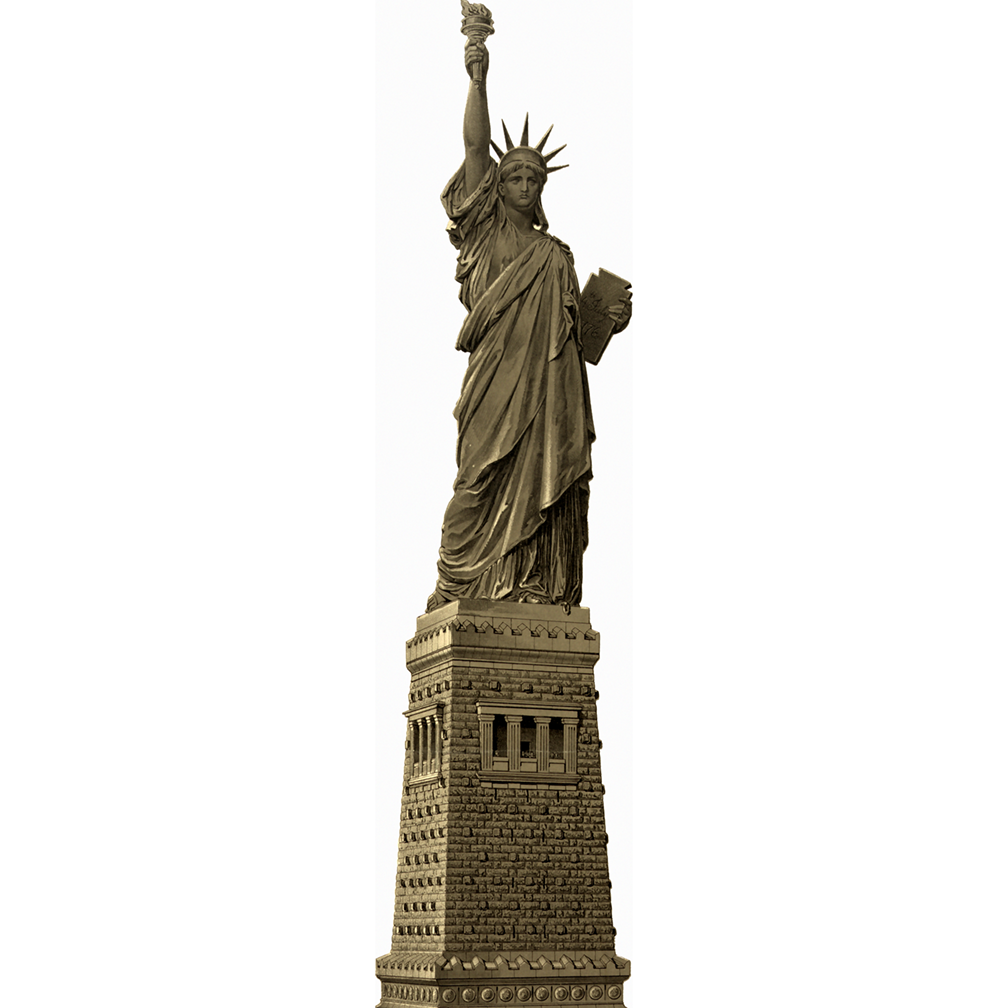 Statue of Liberty New York Vintage Early 1900s Illustration Cardboard Cutout