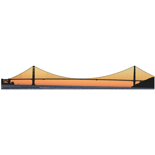 Golden Gate Bridge Silhouette San Francisco California Cardboard Cutout