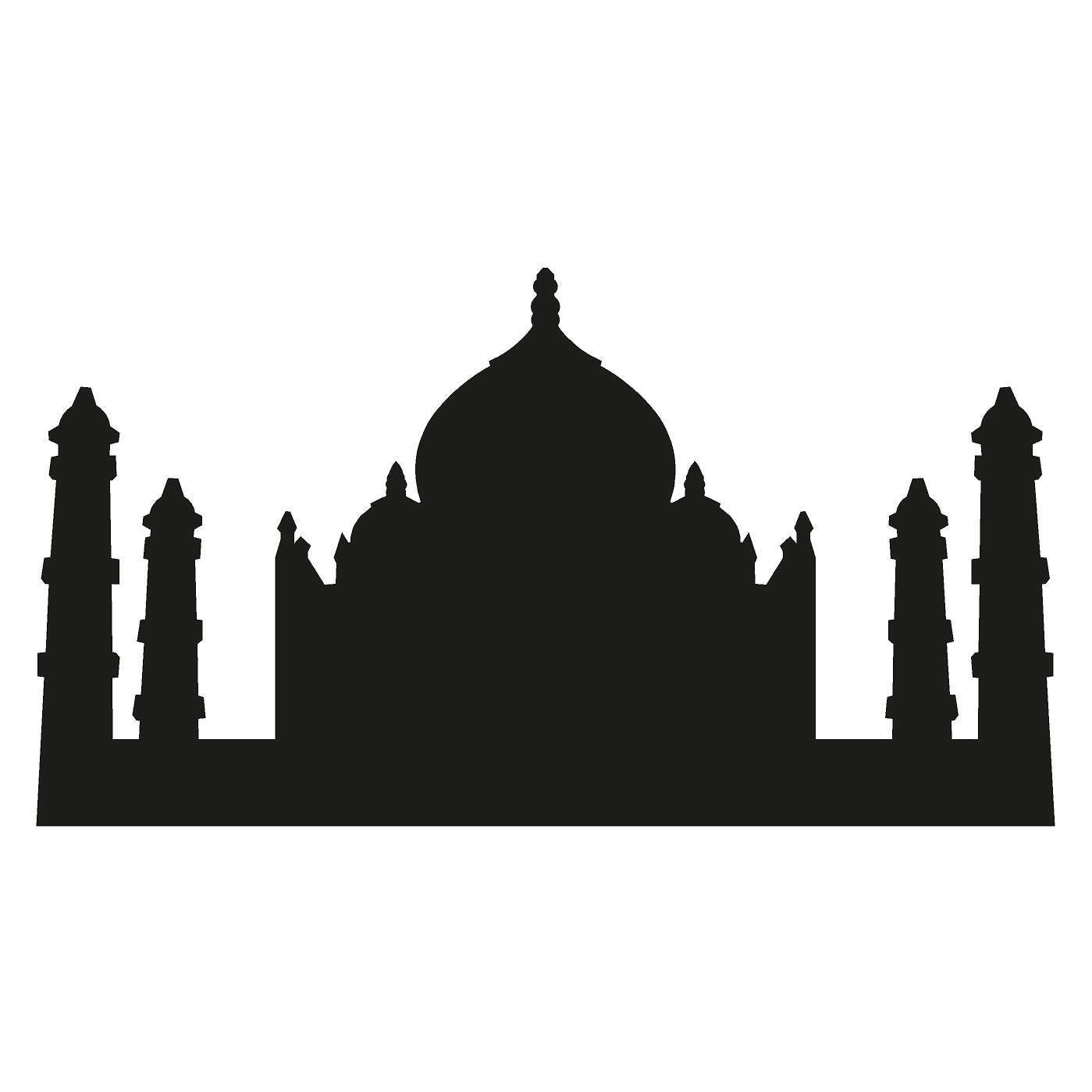 Taj Mahal Silhouette Cardboard Cutout