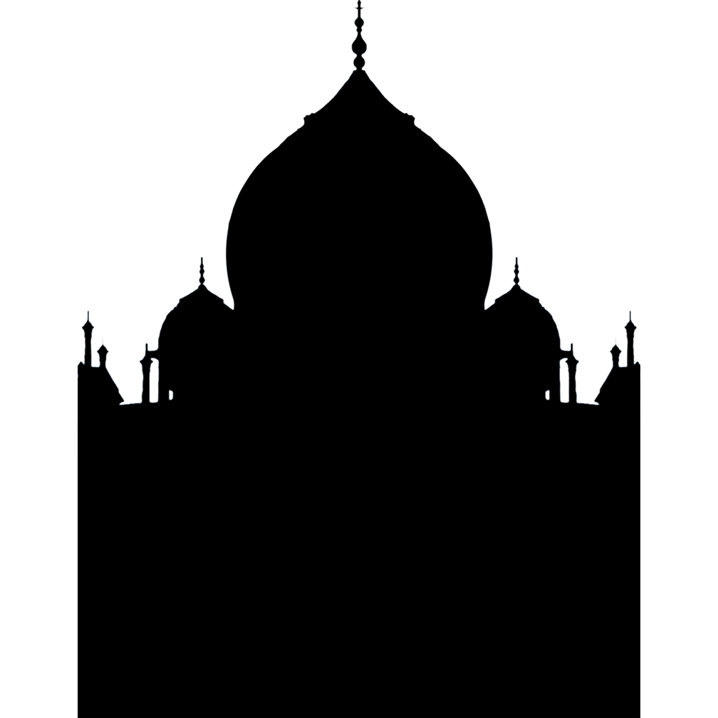 Taj Mahal Silhouette Cardboard Cutout