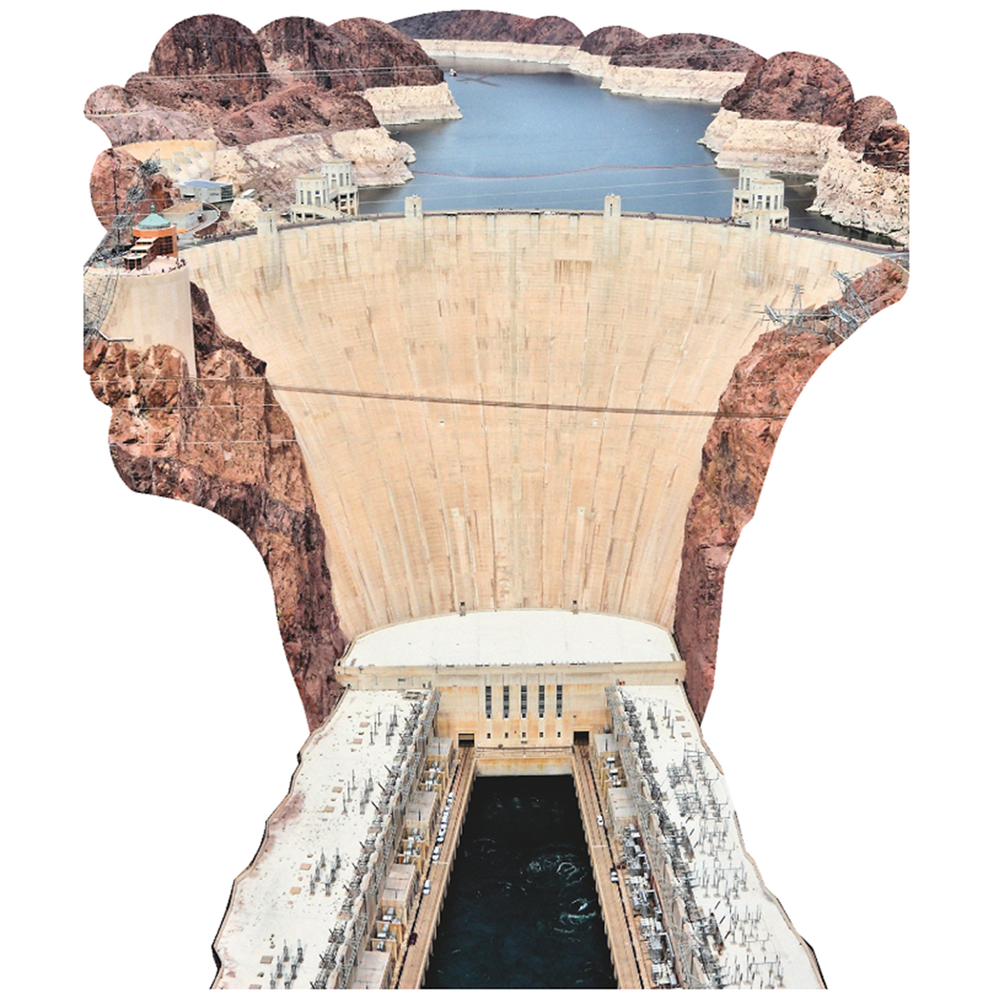 Hoover Dam Nevada Arizona Border Cardboard Cutout