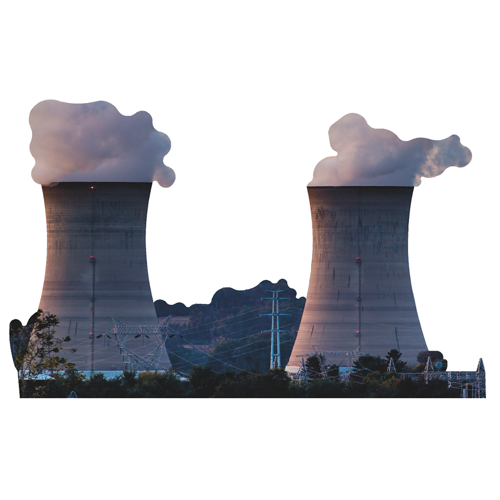 Three Mile Island Nuclear Reactor Cardboard Cutout